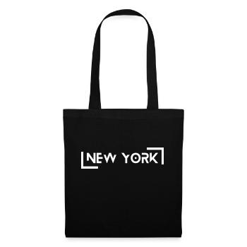 New York - Sac en tissu - noir - Devant