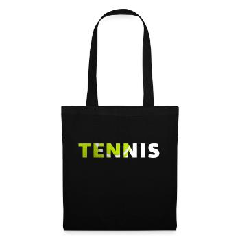 Tennis-originelle Geschenkidee - Stoffbeutel - Schwarz - Vorne