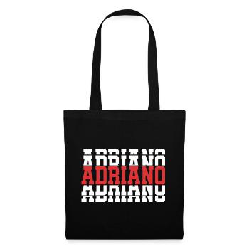 Adriano t-shirt t-shirt idée cadeau texte empilé - Sac en tissu - noir - Devant