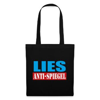 Lies Anti Spiegel - Stoffbeutel - Schwarz - Vorne