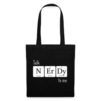Elements Talk nerdy to me - Stoffbeutel - Schwarz - Vorne