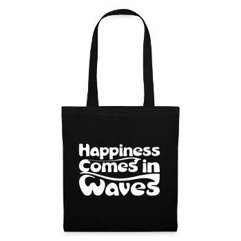 Vagues de Bonheur en Style Vintage - Sac en tissu - noir - Devant