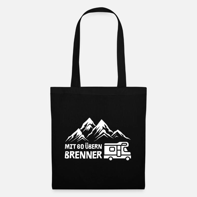 Mit 60 übern Brenner - Stoffbeutel - Schwarz