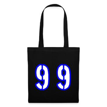 99 Symbole numérique - Sac en tissu - noir - Devant