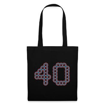 40. 40 YEARS. 40th ANNIVERSARY. 40 YEARS ANNIVERSARY. - Tote Bag - black - Front