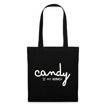 LES BONBONS SONT MON HÉROÏNE - Sac en tissu - noir - Devant