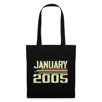Janvier 2005 - Cadeau d'anniversaire janvier 2005 - Sac en tissu - noir - Devant