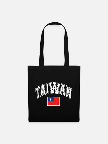 Taiwan Flagge - Stoffbeutel - Schwarz