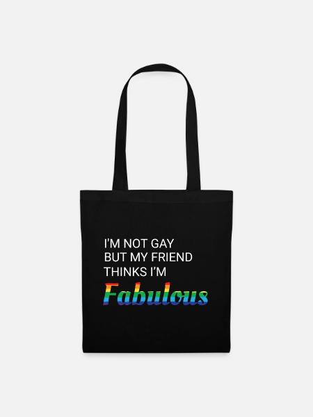Freundschaft Stolz Regenbogen Design - Stoffbeutel - Schwarz