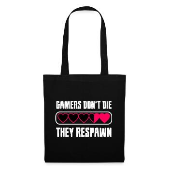 Gamer Herz Botschaft - Stoffbeutel - Schwarz - Vorne