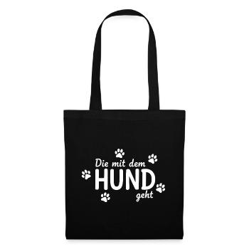 Celui avec le chien dit - Sac en tissu - noir - Devant