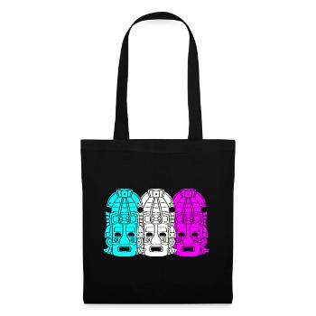 Calendrier maya aztèque Inca - Sac en tissu - noir - Devant