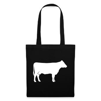 Cow Silhouette Farm Clean Vector - Tote Bag - black - Front