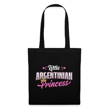 Princesse argentine Couronne de cœurs roses - Sac en tissu - noir - Devant