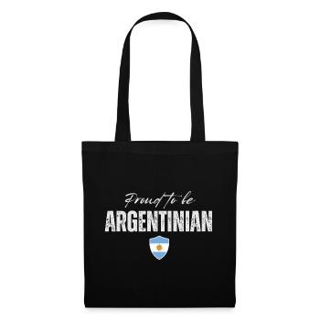Fière d’être argentine, fabriquée en Argentine - Sac en tissu - noir - Devant