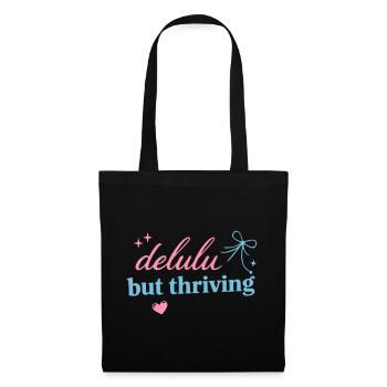 Delhu Thriving Script Logo - Tote Bag - black - Front