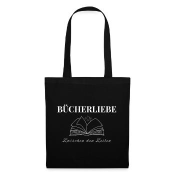 Bücherliebe Zwischen den Zeiten - Stoffbeutel - Schwarz - Vorne