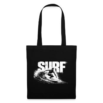Cadeau de surf Surf Surf Surf de plage surfant de surf - Sac en tissu - noir - Devant