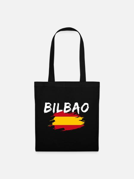 Bilbao Spanien - Stoffbeutel - Schwarz