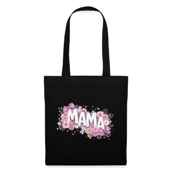 MAMA Pastel Flowers and Pink Bows | Style Chic - Tote Bag - black - Front
