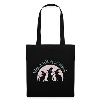 Quelle sorcière est laquelle ? Chat Noir Halloween - Sac en tissu - noir - Devant