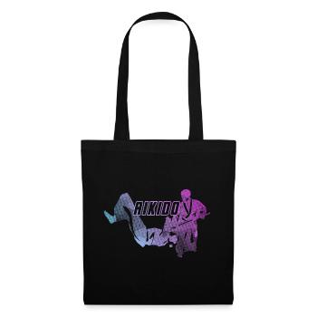 Silhouette dynamique des femmes d’aïkido Nage No Jo - Sac en tissu - noir - Devant