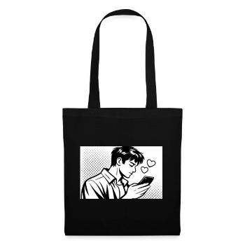 Homme amoureux - Sac en tissu - noir - Devant
