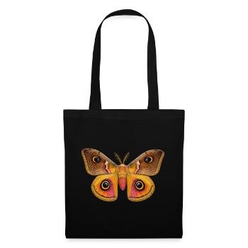 Empereur Papillon Saturnia pavonia - Sac en tissu - noir - Devant