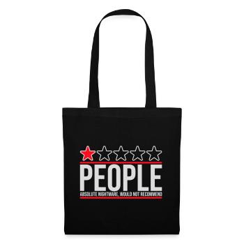 People Absolute Nightmare 1 Stern Review Logo Text - Stoffbeutel - Schwarz - Vorne