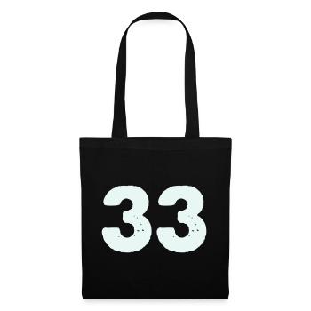 33- - Stoffbeutel - Schwarz - Vorne