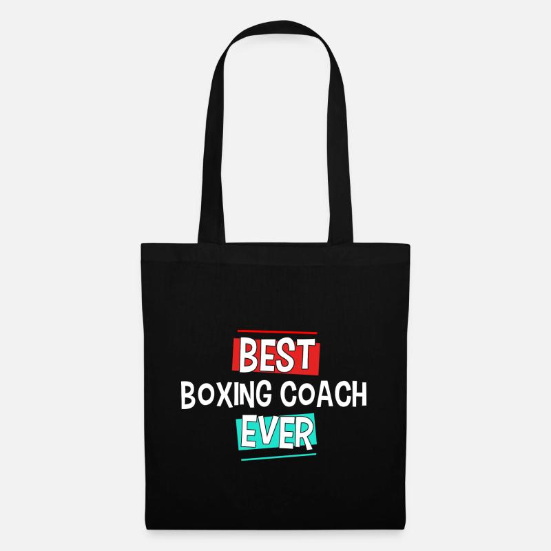 Bester Box Trainer aller Zeiten Boxer Geschenk - Stoffbeutel - Schwarz