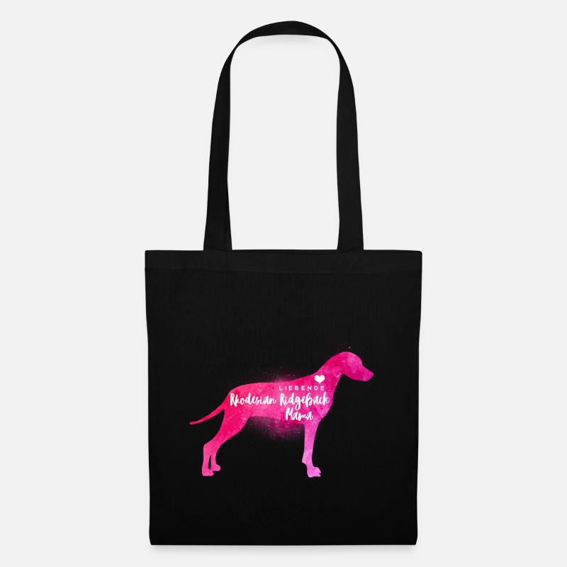 Liebende Rhodesian Ridgeback Mama - Stoffbeutel - Schwarz
