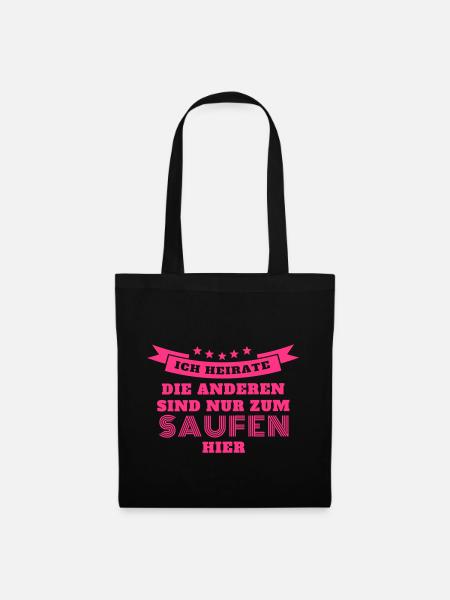 maiden party braeutigam bride - Tote Bag - black