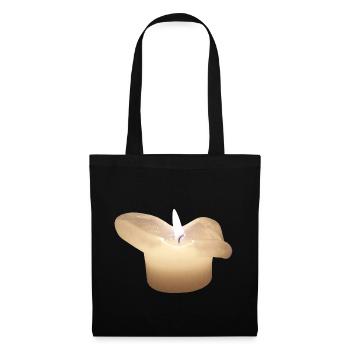 bougie - Sac en tissu - noir - Devant