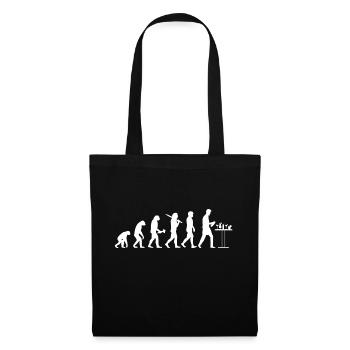 Barkeeper Barmann Bartender Evolution Geschenk - Stoffbeutel - Schwarz - Vorne