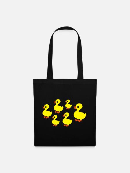 enten - Stoffbeutel - Schwarz