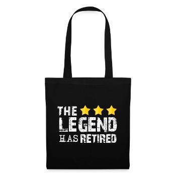 Cadeau drôle légende retraité grand-père retraité - Sac en tissu - noir - Devant