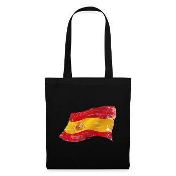 Bandera España ✅ Drapeau ✔ espagnol - Sac en tissu - noir - Devant