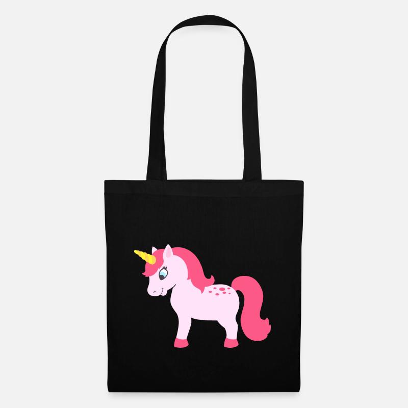 Einhorn - Unicorn - Stoffbeutel - Schwarz