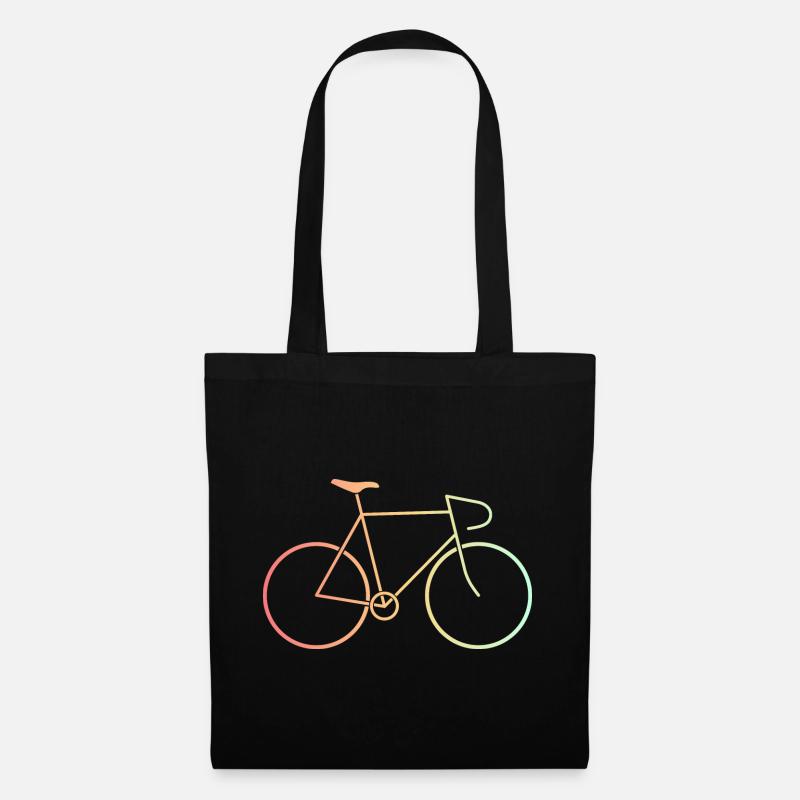 Vélo de course coloré - Sac en tissu - noir