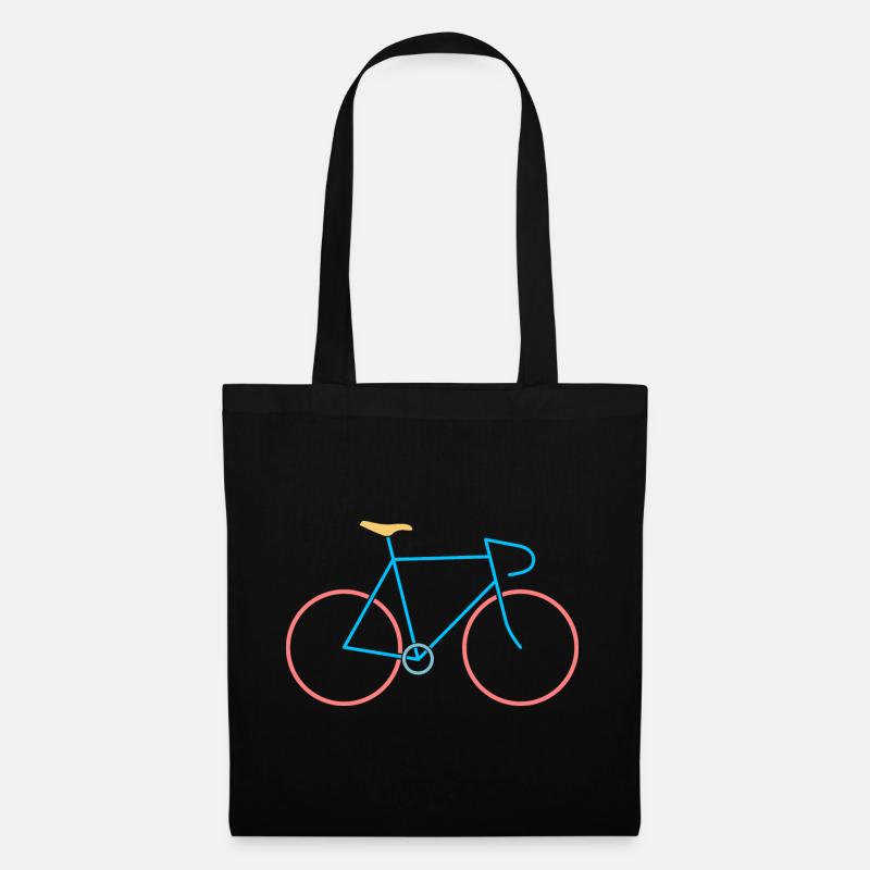 Rennrad rot blau - Stoffbeutel - Schwarz