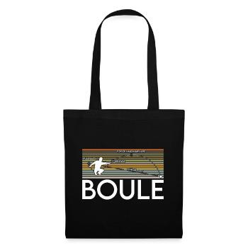 Joueur de boules rétro vintage instructions de lancer - Sac en tissu - noir - Devant