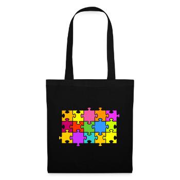 Puzzle - Stoffbeutel - Schwarz - Vorne