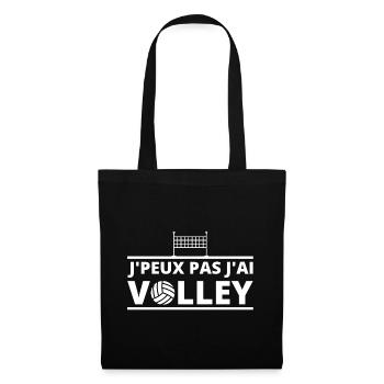 Volley, volley sport, fan de volley - Sac en tissu - noir - Devant