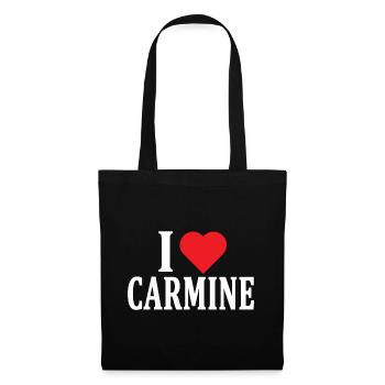 T-Shirt Ich liebe Carmine T-Shirt Geschenkidee - Stoffbeutel - Schwarz - Vorne