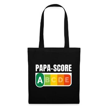 PAPA-SCORE / Humour Papa - Sac en tissu - noir - Devant