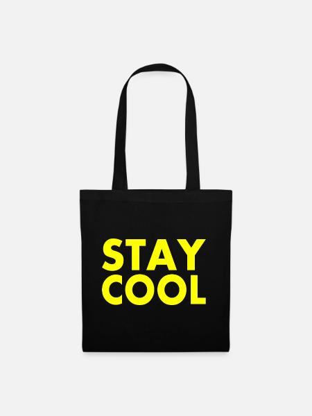 Stay cool - Stoffbeutel - Schwarz