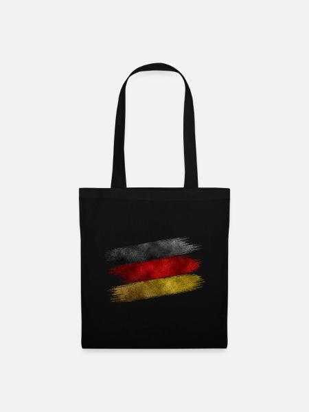 DEUTSCHLAND FLAGGE GLITTER - Stoffbeutel - Schwarz