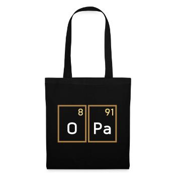 Opa (Sauerstoff, Palladium) - Stoffbeutel - Schwarz - Vorne