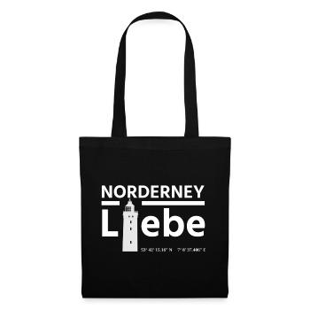 Norderney Liebe - Stoffbeutel - Schwarz - Vorne